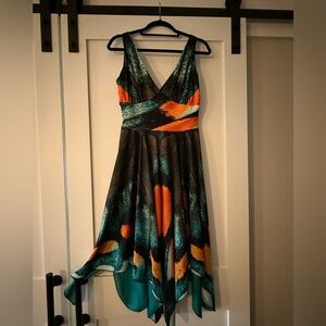 Elegant Multicolor Sleeveless Dress